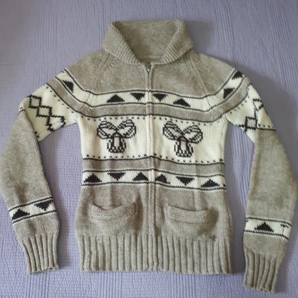 TNA Sweaters - TNA Lambswool Sea to Sky Zip Sweater